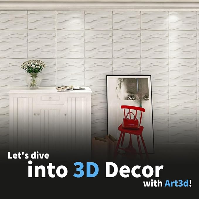 Art3d Decorative 3D Wall Panel, 32 Sq.FT PVC Interior Wall Decor - Image 7