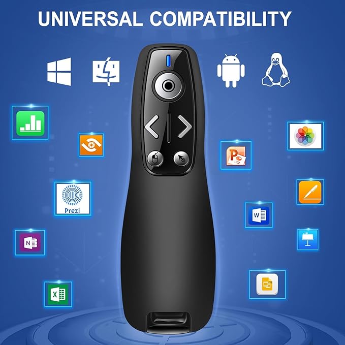 Air Mouse 2-in-1 USB Type C Presentation Clicker Wireless Presenter Remote - Image 4