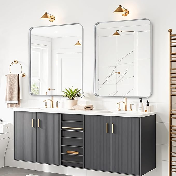 Fabuday Silver Bathroom Mirror - Image 4
