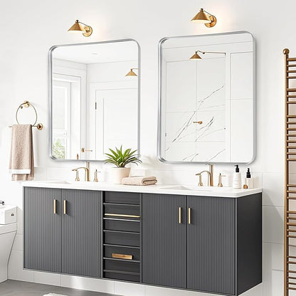 Fabuday Silver Bathroom Mirror - Image 4