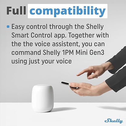 Shelly 1PM Mini Gen3 | WiFi Smart Switch Relay, 1 Channel 8A - Image 2