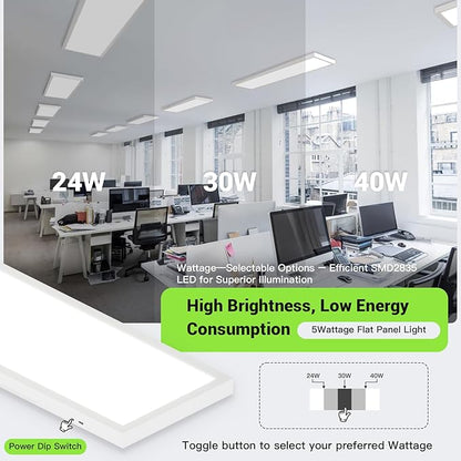 1x4 LED Flat Panel Light, Surface Mount Ceiling Light, 5CCT - Image 2