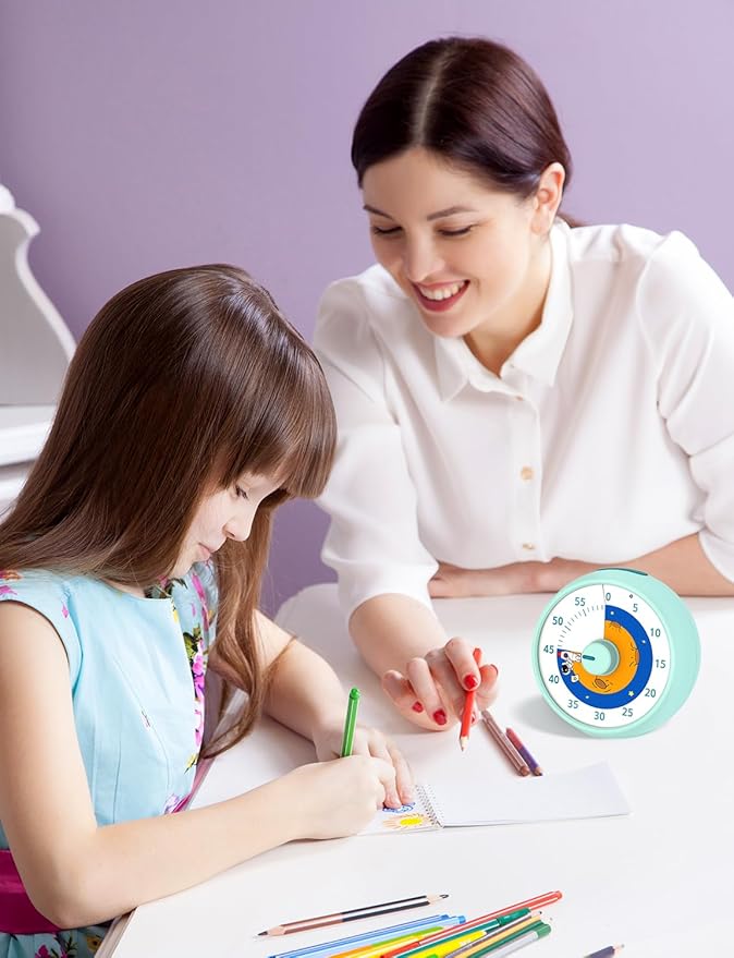 Visual Timer for Kids, 60-Minute Countdown Timer for Classroom Office Kitchen - Image 5