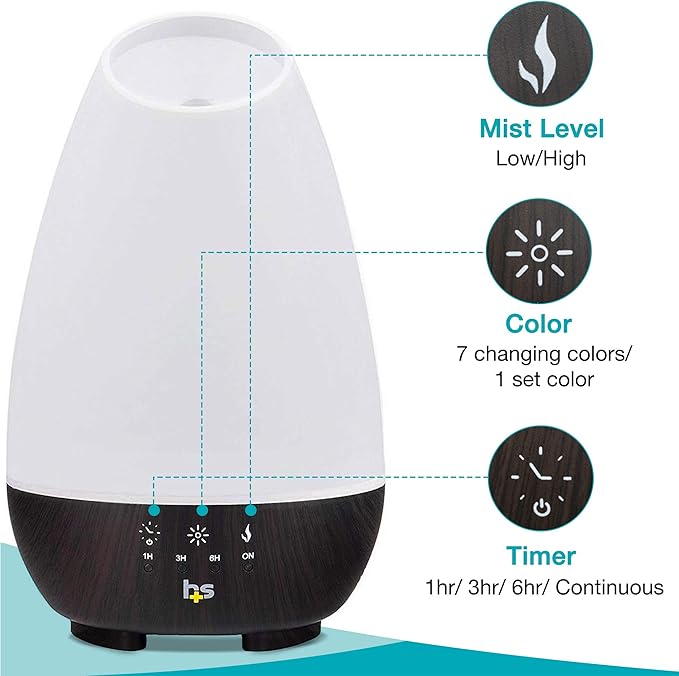 HealthSmart 500ML Essential Oil Diffuser - Image 6