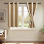 JIUZHEN Beige Blackout Curtains by JIUZHEN