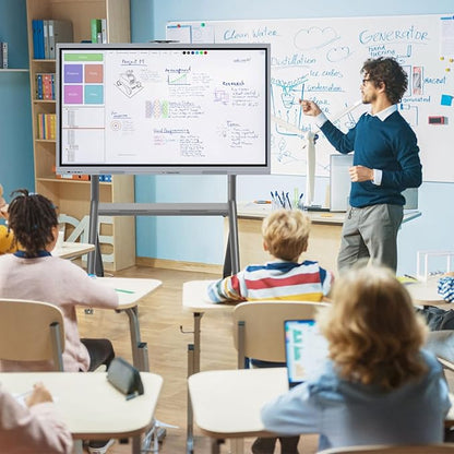 Smart Board Stand for 44"– 75" Interactive Smart Whiteboard, Height Adjustable - Image 2