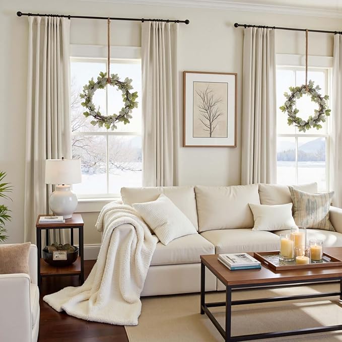 Lazzzy Beige Blackout Velvet Curtains 84 Inch Long Thermal Insulated Room - Image 4