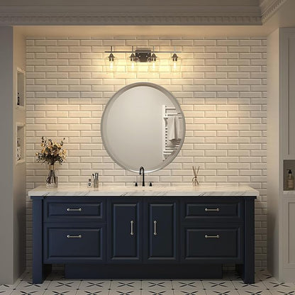 VONLUCE Bathroom Vanity Light, 4 Light Bathroom Light Fixture Over Mirror - Image 9