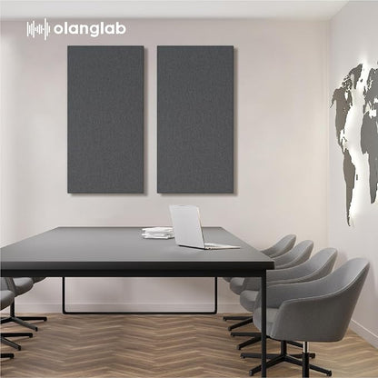 Olanglab Sound Absorbing Acoustic Wall Panels 2 Pack, Large Fabric Wrapped - Image 3