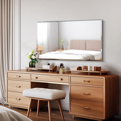 CILIBER Beveled Bathroom Mirror, 24x40 Large Frameless Mirrors - Image 2