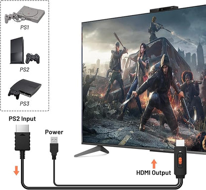 Azduou PS2 to HDMI Adapter HD-Link Cable - Image 4
