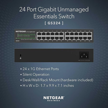 NETGEAR 24-Port Gigabit Ethernet Unmanaged Essentials Switch - Image 2