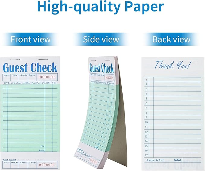 20 Pack/1000 Tickets Guest Checks Books - Image 3