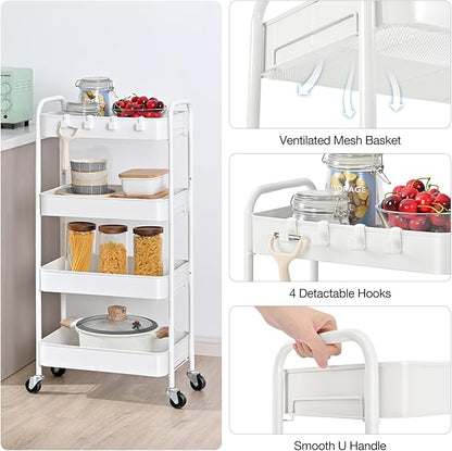 TOOLF 4-Tier Metal Rolling Cart - Image 8