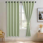 JIUZHEN Light Green Blackout Curtains by JIUZHEN