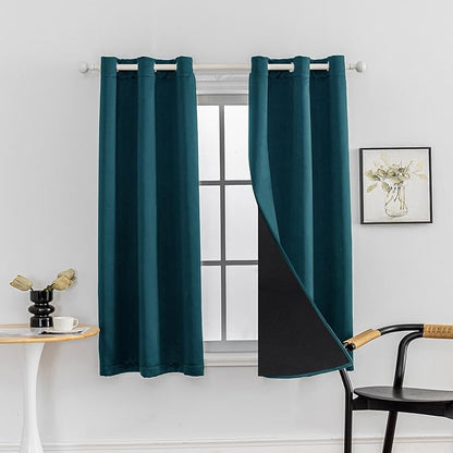Anytime 100% Blackout Curtain 2 Panels Set, Thermal Insulated Window Drapes by Anytime