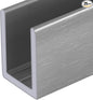 Brixwell SDCD38AB-CCP18-XCP25 Brushed Anodized 3/8" Fixed Panel Shower Door by Brixwell
