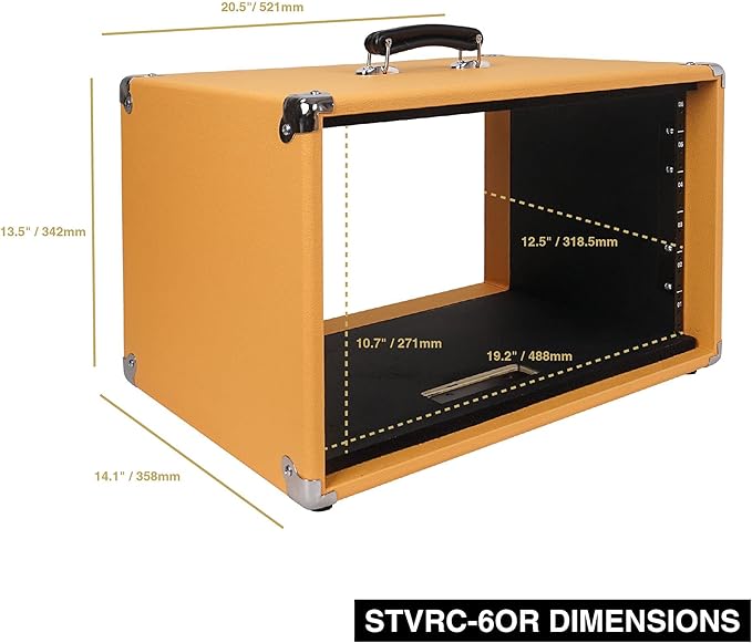 Sound Town Vintage 6U Amp Rack Case, 12.5" Depth - Image 6