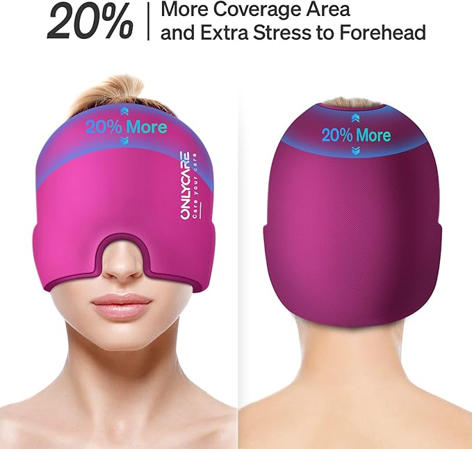 ONLYCARE Migraine Relief Cap, Upgraded Odorless Migraine Ice Head Wrap - Image 4