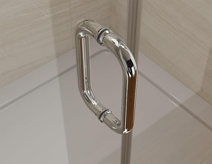 Pivot Swing Shower Door, Adjustable Width 58.9-60" W x 74" H Semi-Frameless - Image 8