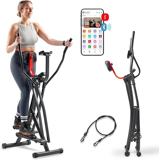Sunny Health & Fitness Foldable Air Walk Elliptical, SunnyFit App via Bluetooth by SunnyHealthFitness