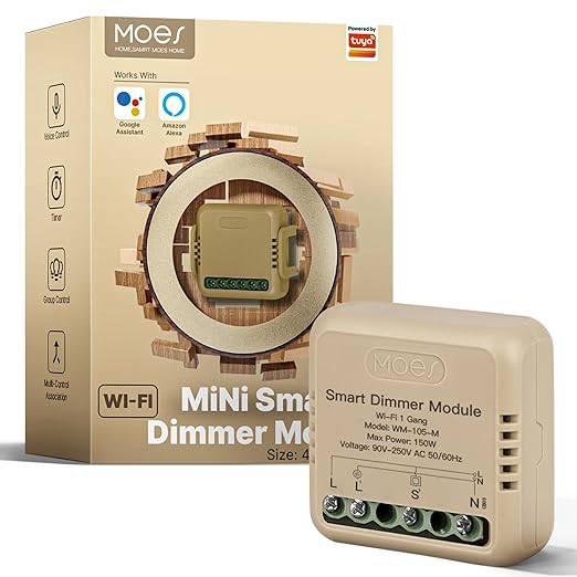 MOES WiFi Smart Relay Dimmable, Dimmer Work by MOES