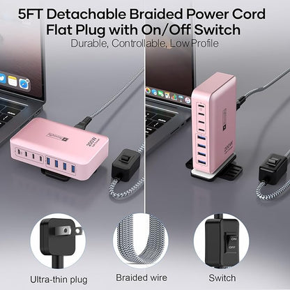 8-Port USB C Fast Charger Block 200W - Image 5
