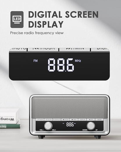 Vintage Wood AM FM Clock Radio - Image 3