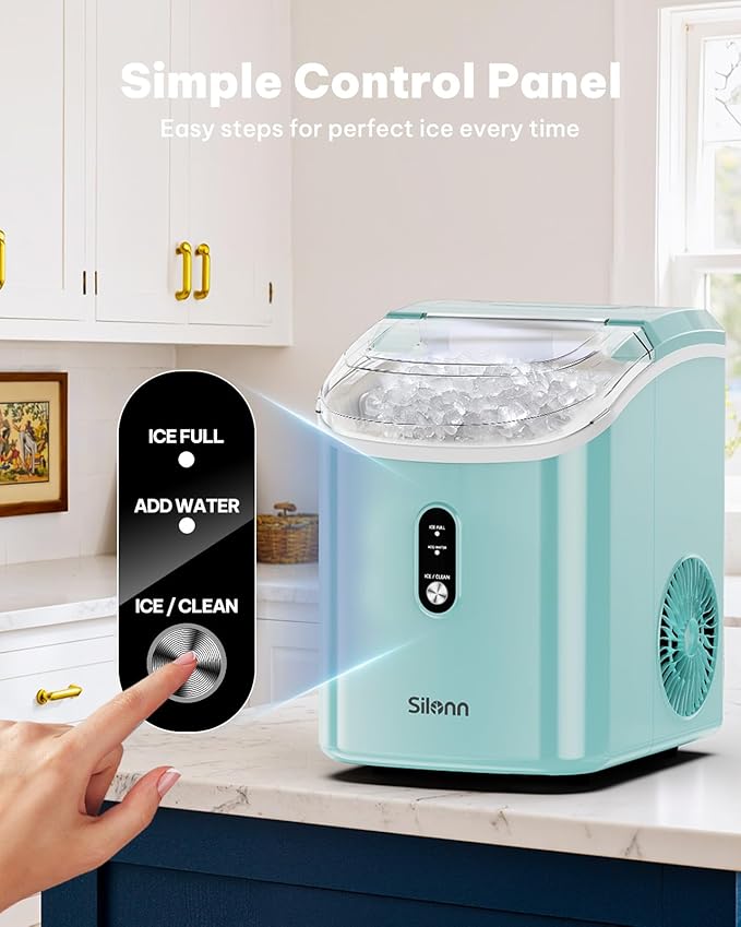 Nugget Ice Maker Countertop, Silonn Chewable Pellet Ice Machine - Image 6