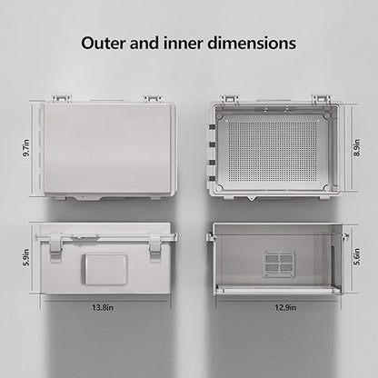 Electrical Junction Box, Ventilated Design, Cable Grommets, Indoor/Outdoor Use - Image 6