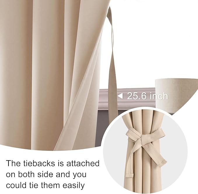 JIUZHEN Blackout Curtains for Bedroom - Image 6