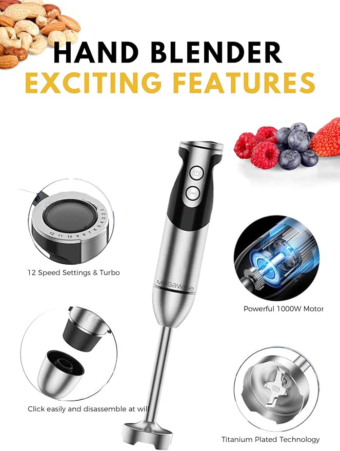 MEGAWISE new Hand Blender Series Only one Hand Blender, no attachments - Image 4