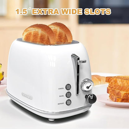 Toaster 2 slice, Retro Stainless Steel Toaster - Image 2