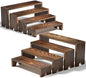 2 Set Large Wooden Tiered Risers Display Stands by Unknown