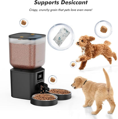 Automatic Cat Feeder for 2 Cats - 8L/34 Cups Large Capacity Auto Cat Food - Image 4