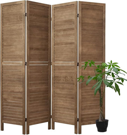 Room Dividers and Folding Privacy Screens, Wood Louvered Separators Divider Wall by Svimi