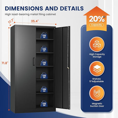 Yizosh Metal Storage Cabinet - Image 3