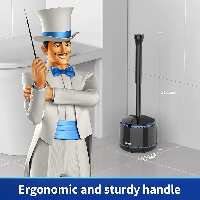MR.SIGA Toilet Plunger with Holder, Heavy Duty Toilet Plunger and Holder Combo - Image 2
