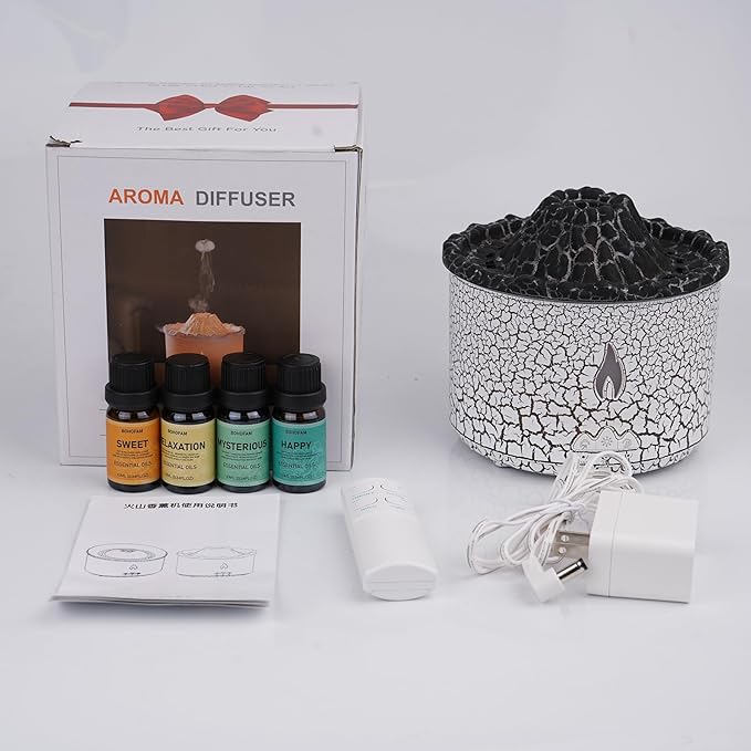 BOHOFAM Essential Oil Diffuser 360ML, Volcano and Flame Diffuser/Humidifier 2 - Image 8
