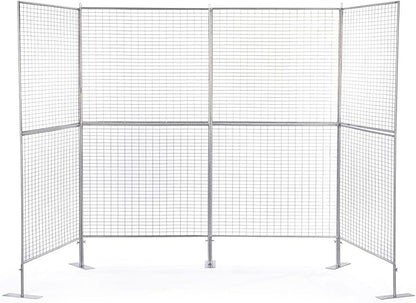 Displays2go Art Display Grids, Floor Standing, Double Sided, Metal Mesh Iron by Displays2go