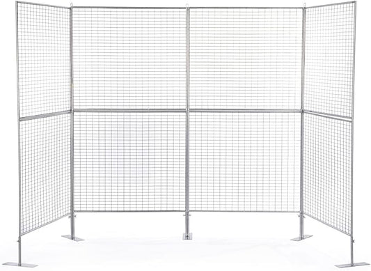 Displays2go Art Display Grids, Floor Standing, Double Sided, Metal Mesh Iron by Displays2go