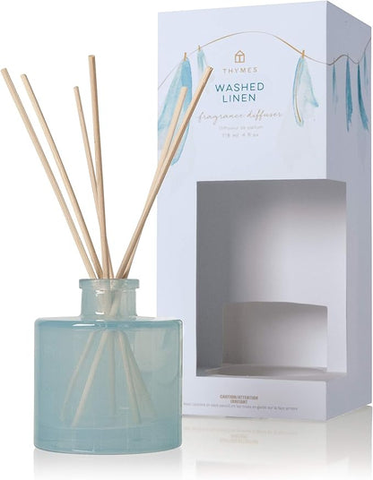 Thymes Petite Reed Diffuser Set – Includes Rattan Wood Sticks, Fragrance Oil by Thymes