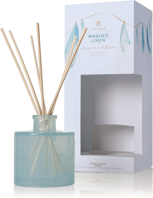 Thymes Petite Reed Diffuser Set – Includes Rattan Wood Sticks, Fragrance Oil by Thymes
