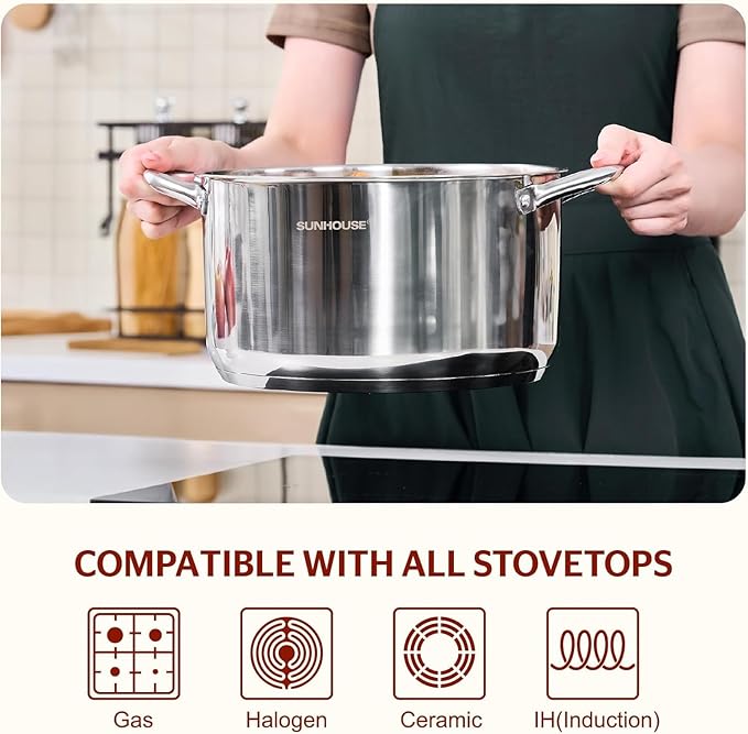 SUNHOUSE Stainless Steel Stock Pot - Image 4