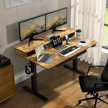 55 * 30 Inches Electric Standing Widened Desk Adjustable Height - Image 2