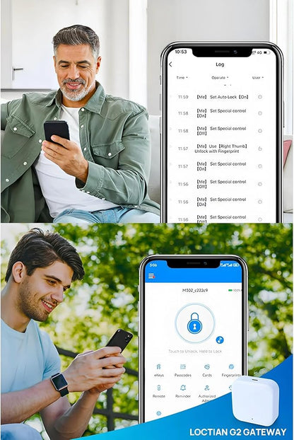 WiFi Smart Keyless Entry Door Lock Set w/Front Door Handle, 0.1s Fingerprint - Image 4