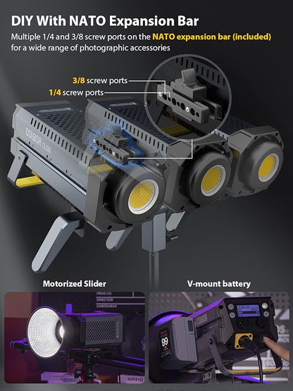 Video Light, COLBOR CL330 330W Continuous Lighting 2700-6500K Bi-Color CRI96+ 65 - Image 9
