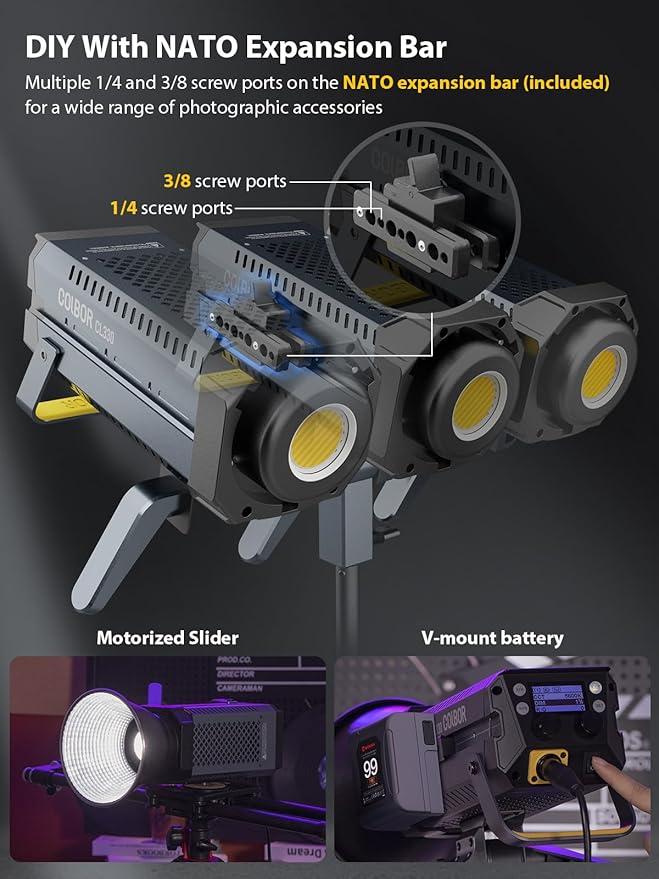 Video Light, COLBOR CL330 Lite 330W Continuous Lighting 2700-6500K Bi-Color - Image 9