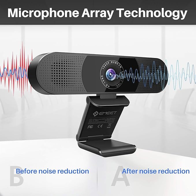EMEET C980 PRO 3-in-1 1080P Webcam - Image 4