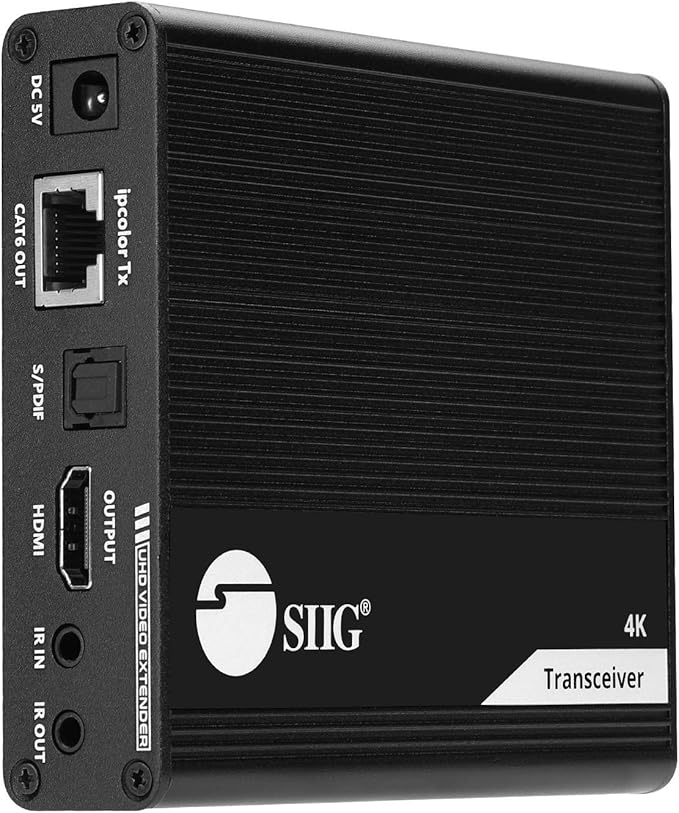 SIIG 4K HDMI Extender Daisy Chain Transceiver, Requires 4K HDMI 2.0 Extender by SIIG